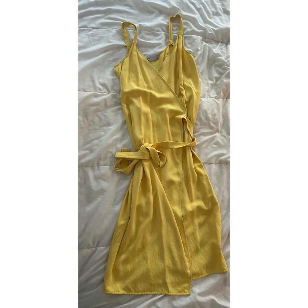 Everlane wrap Yellow Dress